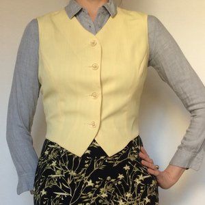 Taiga Paris Yellow Fitted Vest Polymicrofiber Sz 4